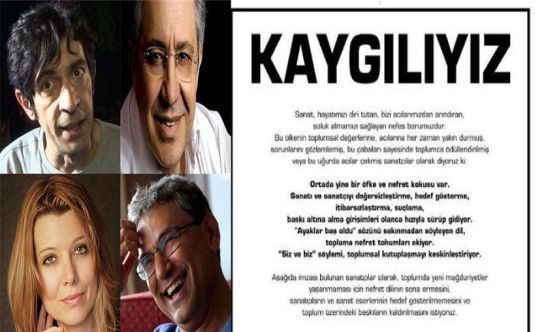100 sanatçı ’kaygıları’nı ilan etti - Kaygılıyız dediler