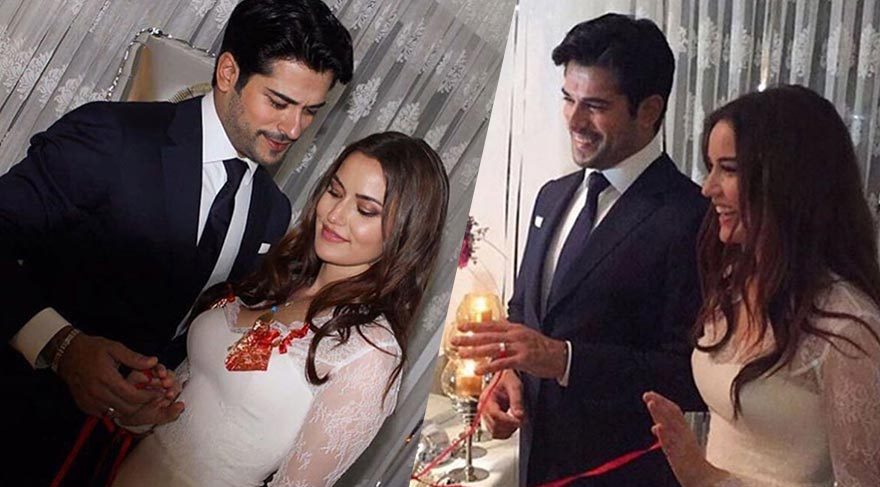 Burak Özçivit ve Fahriye Evcen nişan yüzüklerini taktı