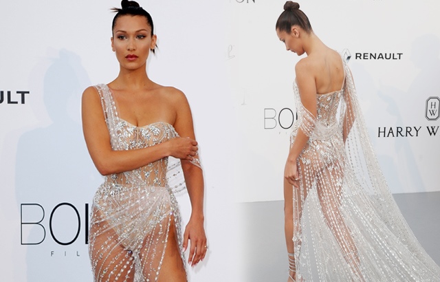 Bella Hadid elbisesinin gazabına uğradı!