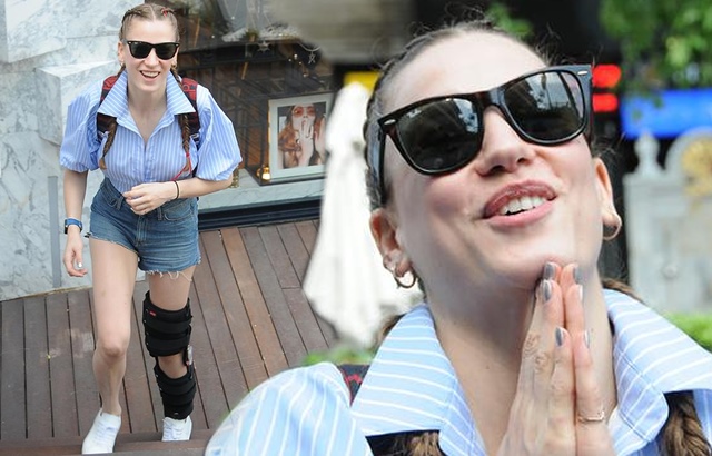 Serenay Sarıkaya: Düşme sahnesinde gerçekten düştüm