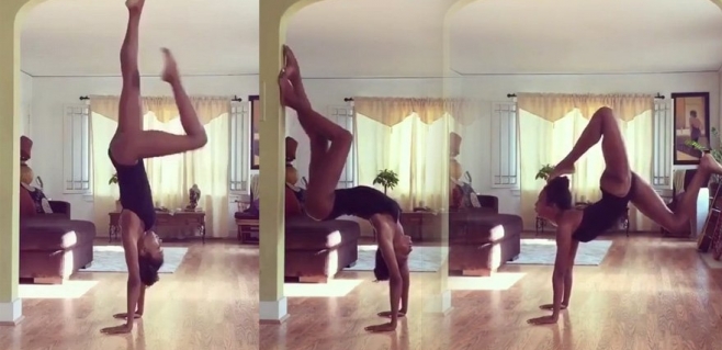 Naomi Campbell’in yoga videosu