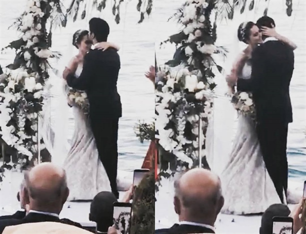 Burak Özçivit ve Fahriye Evcen'in düğününden ilk kareler