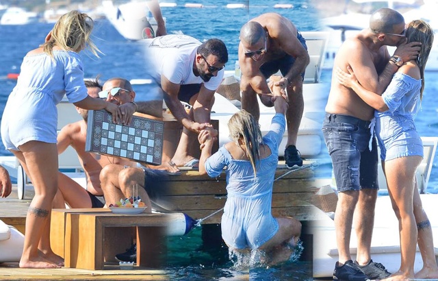 Tavlada yenilince denize attı!
