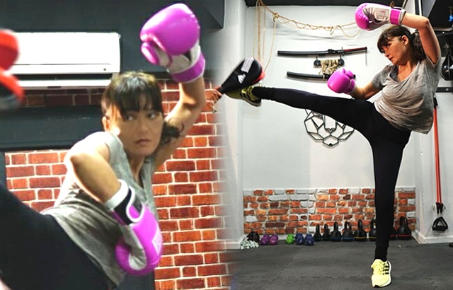 Nurgül Yeşilçay'ın boks merakı!  