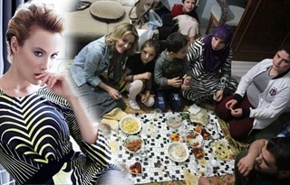 Gamze Özçelik, Suriyeli aileyle iftar yaptı! 