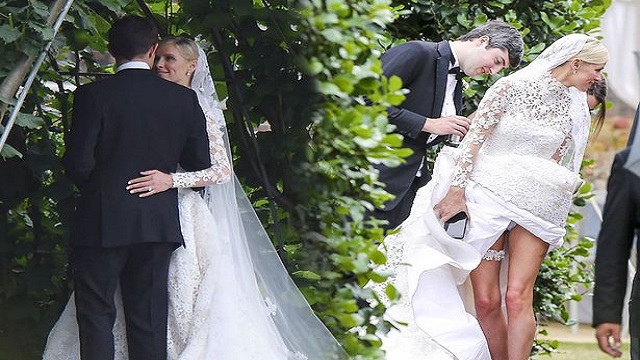 Nicky Hilton'dan gelinlikle frikik