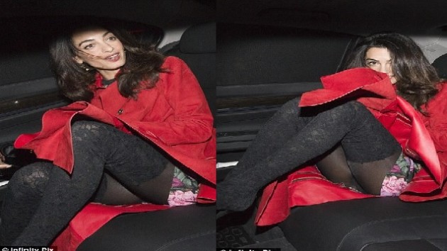Amal Clooney frikik vermekten kaçamadı